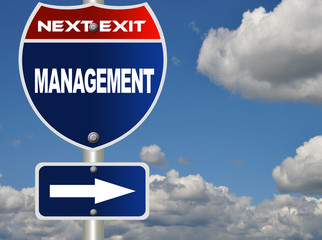 Management road sign