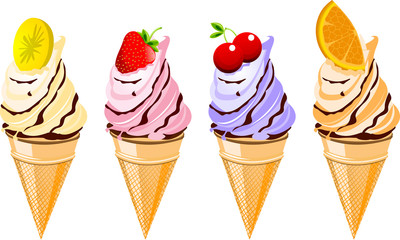 Fruit flavored ice cream