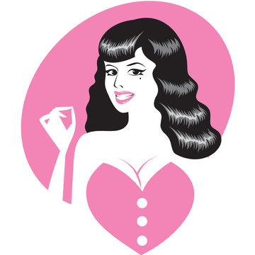 Pin-up girl portrait