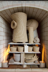 素焼きの陶芸釜