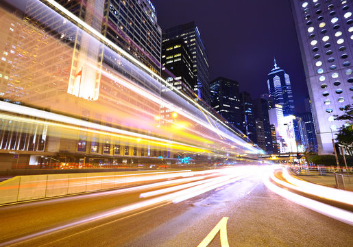 modern urban city at night