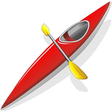 Canoa-Canoe-Kayak-Piroga-Pirogue-Vector