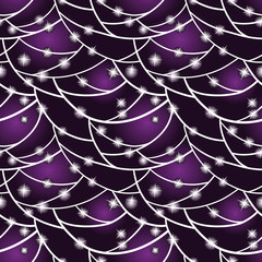 vector seamless christmas background with decoration and stars