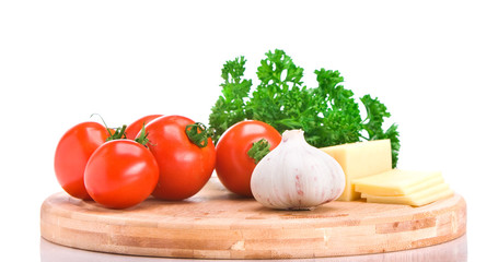 Ingredients on a board