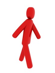 Red man walking - Social Themes