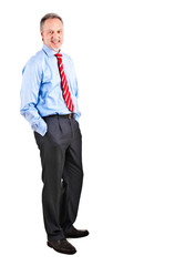 Full length mature businessman