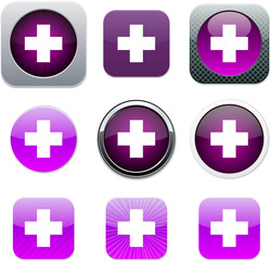 Fototapeta premium Plus purple app icons.