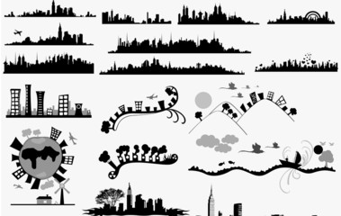 Obraz premium Creative Artistic Skyline Collection