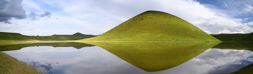 beautiful view of the Meke lake in Turkey © jahmaica