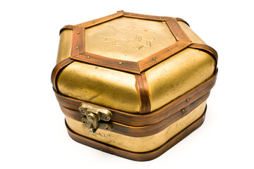 Wooden hexagonal shape case