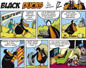 Papier Peint photo Lavable Des bandes dessinées Black Ducks Comics épisode 72