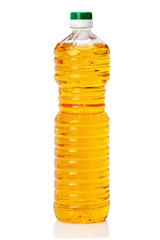 Plastic bottle with oil