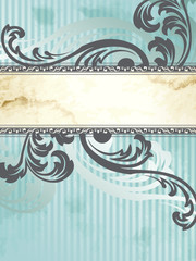 Silver Victorian vintage banner