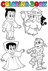 Naklejka premium Coloring book Halloween topic 4
