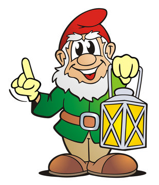Garden Gnome with Lantern