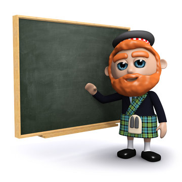 3d Scotsman at the blackboard