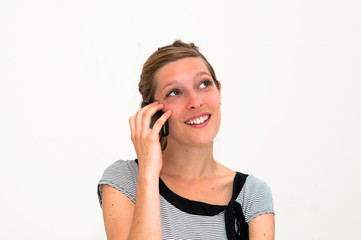 woman talk on a cellular telephone