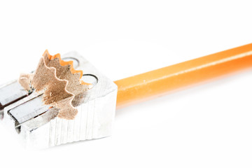 Pencil and sharpener