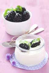 Joghurt mit Brombeeren