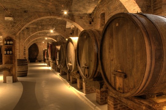 Wine cellar in Abbey of Monte Oliveto Maggiore