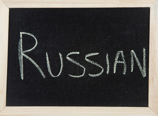 Fototapeta premium Board with RUSSIAN