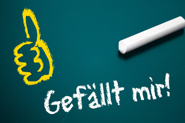 Tafel mit gefällt mir