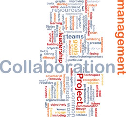 Collaboration management background concept