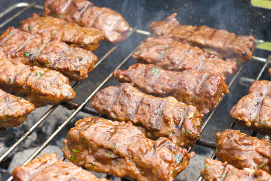 Cevapcici on the grill