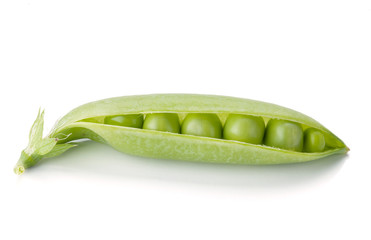 Opened ripe pea vegetable