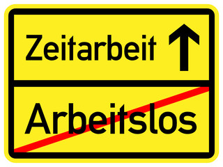 Arbeitslos - Zeitarbeit