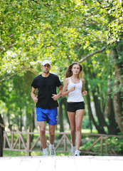 couple jogging outdoor