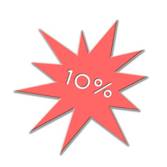 10 percent price tag light red