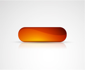 Orange vector glossy button