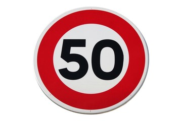 Panneau de limitation de vitesse à 50 km/h