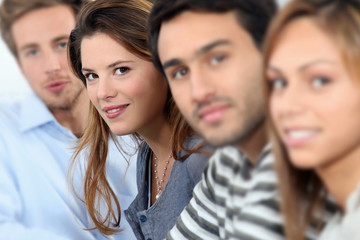 Portrait of smiling students
