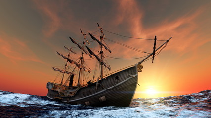 Obraz premium 帆船