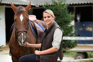 Woman with her horse