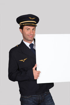 portrait of a man in pilot costume