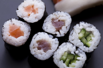 Asia and food on sushi