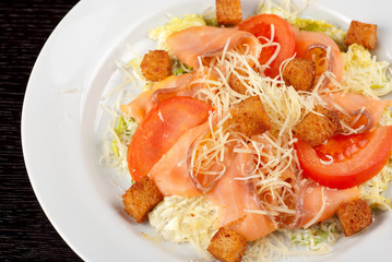 smoked salmon filet salad