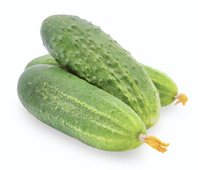 cucumbers isolated on white background