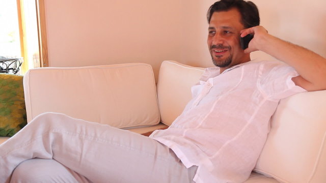 man using a phone, shoot Canon 5D MarkII