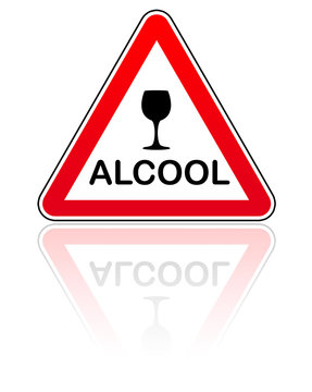 panneau attention danger alcool