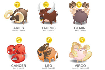 Aries, Taurus, Gemini, Cancer, Leo, Virgo