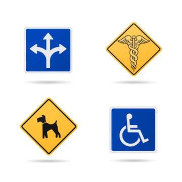 Verkehrszeichen, Schilder & Symbole