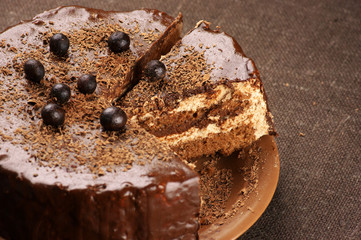 Homemade chocolate cake