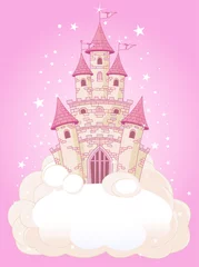 Muurstickers Pink Sky Castle © Anna Velichkovsky