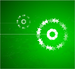 Vector green christmas background