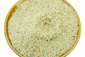 Uncooked rice.