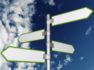 Direction signs - Road signs 3D